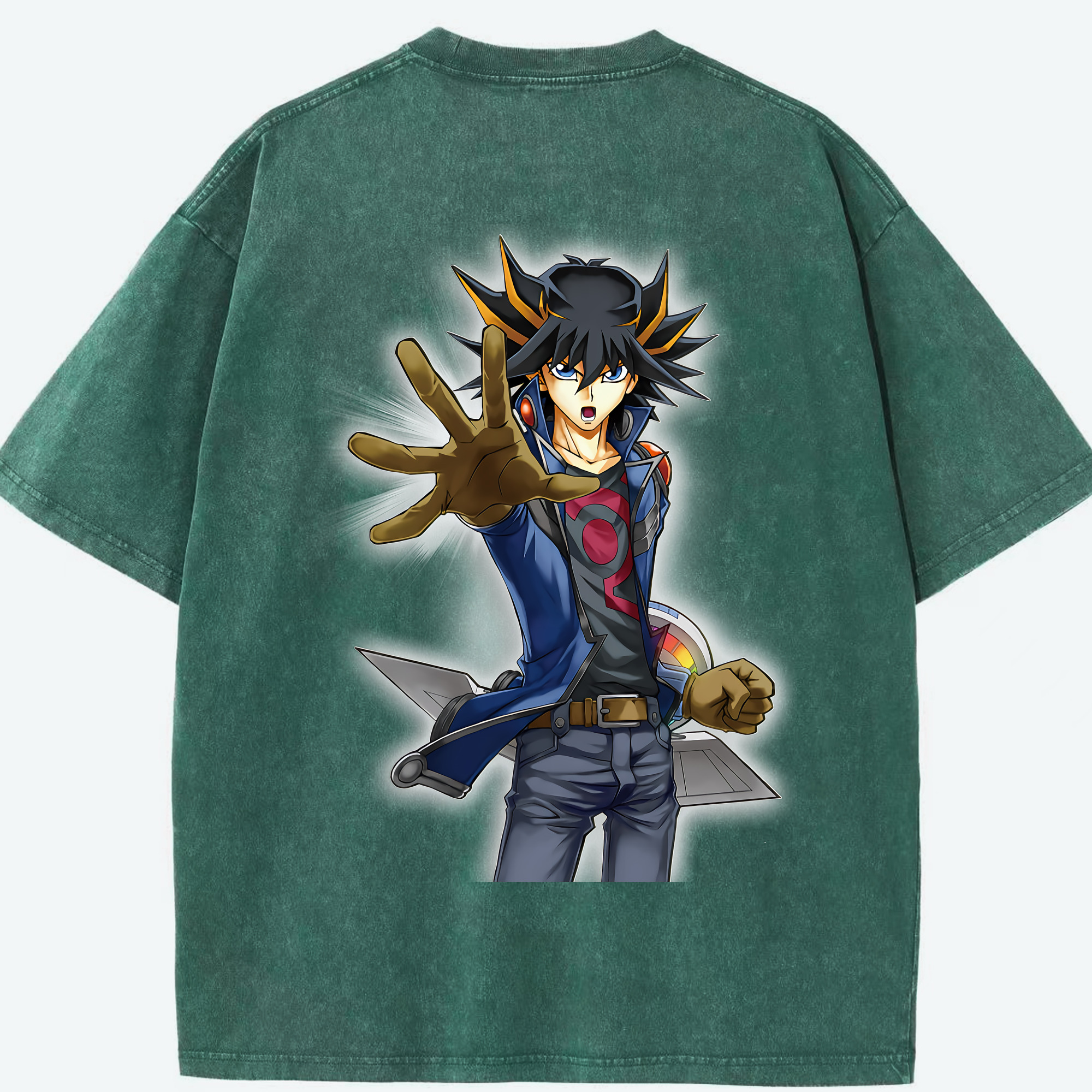 （画像用） 遊☆戯☆王 Yu-Gi-Oh! 綿100% ヴィンテージ風 半袖Tシャツ（背面プリント）